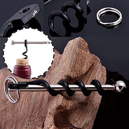 Chaveiro Forfar em aço inoxidável com abertura de garrafa EDC abridor de garrafa, saca-rolhas, chave