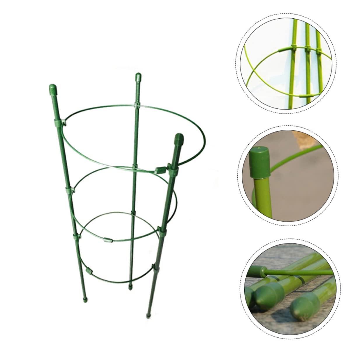 HANABASS 2 Set per Piante Rampicanti Gabbie Rivestito per Peperoni E Facile da Montare E Resistente 4 Pezzi*2