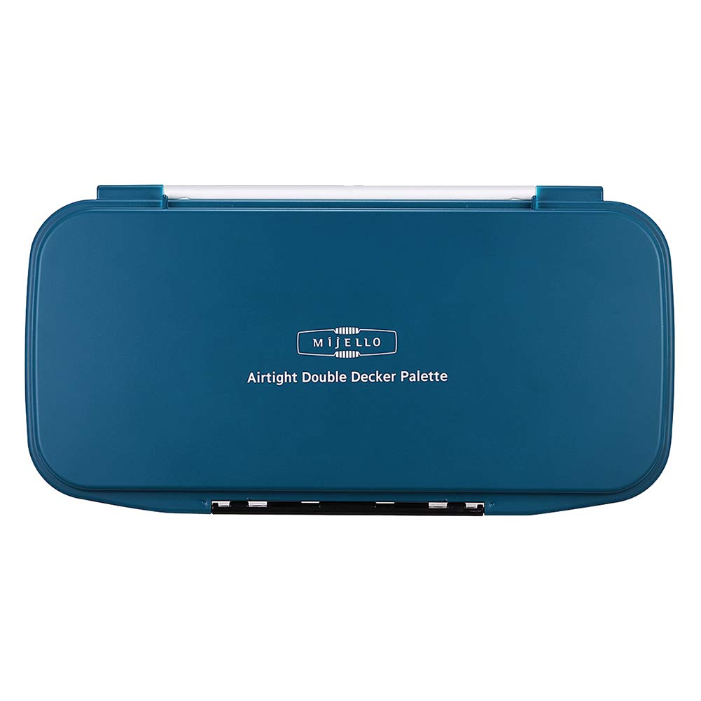 Mijello Blue Airtight Double Decker Palette 40 Wells