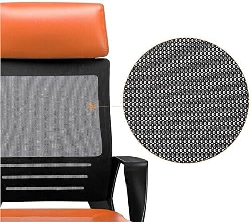 Office Chair Executive Office Chair w/Headrest Leather Seat Computer Desk Chair Orange Desk Chair Gaming Chair