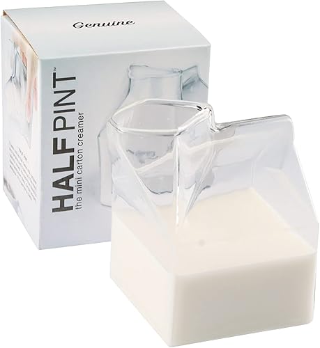 KAYCROWN Jarra de crema de cartón de leche de vidrio, vasos de leche transparente, vasos cuadrados de vidrio, vasos de cóctel, vasos de agua para