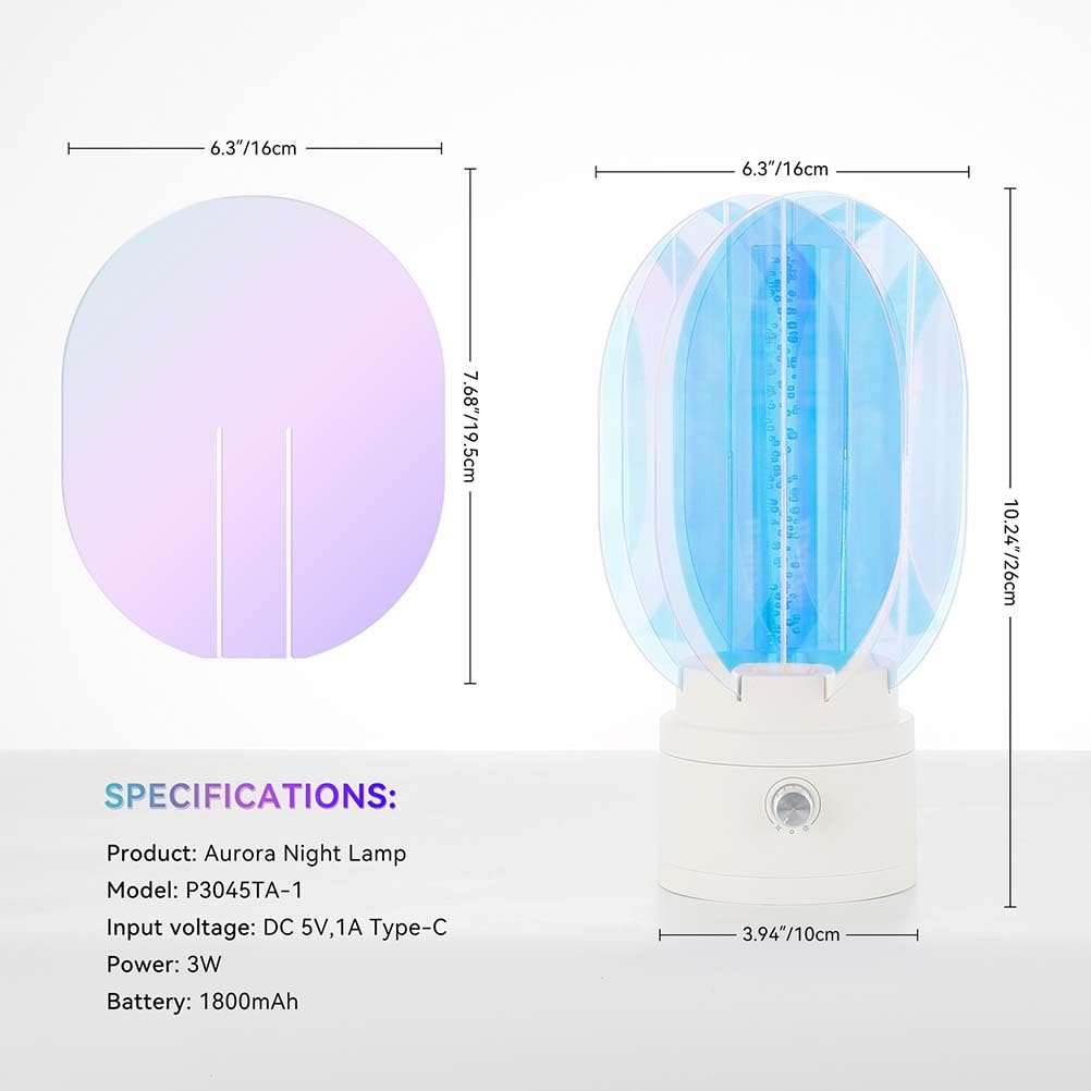 AoLa Aurora Projektor LED Drehbar Sternenhimmel Projektor Aufladbar Polarlicht Lampe Erwachsene und Kinder Schlafhilfe Nachtlicht Dimmbar Galaxy Projector für Zimmer Deko Geschenk Schlafzimmer Party