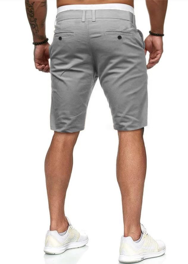 Image of HUNGSON Mens Slim Fit Shorts Stretch Chino Short Pants