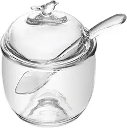 WOLFF - Açucareiro com Colher e Tampa Bird 150ml Cristal Ecológico