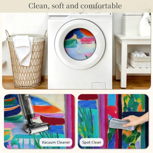 Tapis de sol lavable de 100 cm antidérapant à poils courts doux