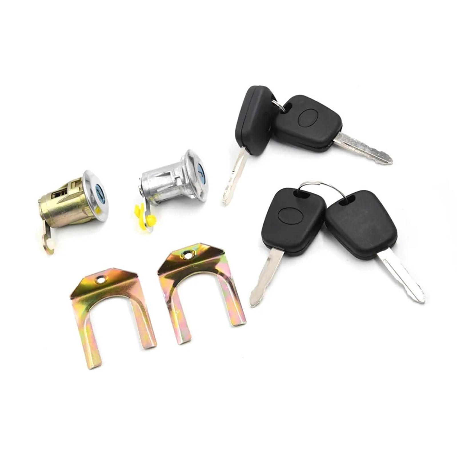 Hzsmyxgs One Color Car Door Lock Compatible With Peugeot For 107 Pm_ Pn_1.0 2005-2014 9170.Y8 1608746380 9135S2 9136.T0 Car Cylinder Door Lock Barrel Key Set