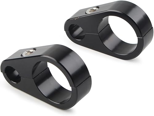 GZYF 2 clips de abrazadera de cable de embrague de freno de motocicleta para manillar Harley de 1 pulgada, 1 agujero, negro