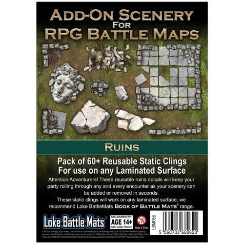 Loke Battlemats | Add On Scenery for RPG Maps Ruins | RPG | Accessory | Ages 14+ | English