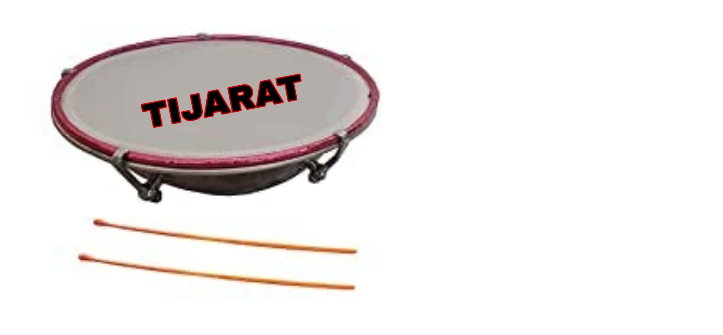 TIJARAT Musicals Iron Dhol Tasha Drum 12 inch (12x4) with Stick and belt (Multicolor)-image-7