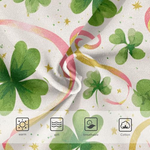 Wusikd Green Clover Leaves Girls' Underwear Cotton Yellow Girls Briefs Soft Toddler Underwear 2T3