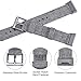hooroor Woven Fabric Breathable Replacement Bands Compatible for Fitbit Charge 3 and Charge 3 SE Fitness Activity Tracker, Soft Accessory Sports Band Wristbands Strap Women Men (Dark Grey, Small)