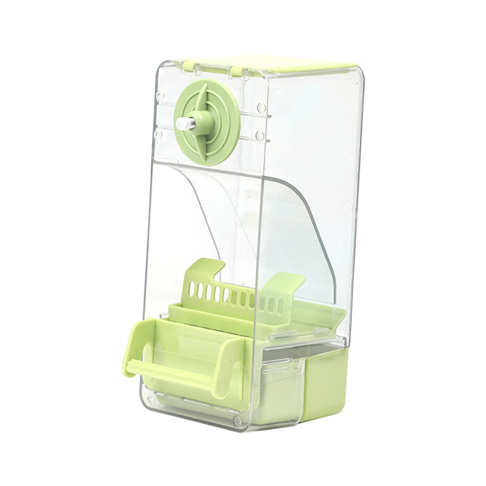 Bird Cage Feeder Detachable Leakproof Parrot Feeder for Canary Finch Budgies Green-image-10