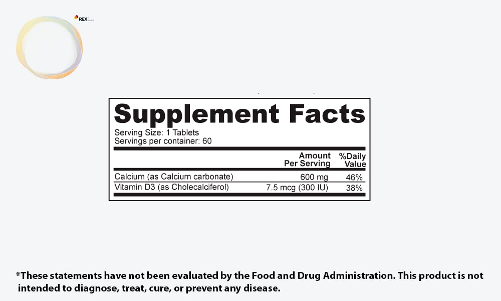 Berkley Jensen 600mg Calcium With Vitamin D3 Tablets, 600, 41 OFF