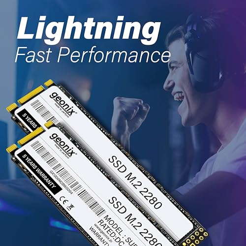 GEONIX M.2 Internal Solid State Drive/SSD 6Gb/s, Fast Performance, Read/Write - 570/500 MB/s, Quad Channel Controller Compatible with PC and Laptop | 5years Warranty | 128GB Storage 5 51zJ8fUN3pL