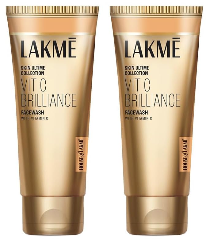 Image of LAKME 9To5 Vitamin C+ Face Wash | 100% Soap-Free | Enriched With Lemon Extract & Exfoliating Beads | For Dry, Oily, Normal, Sensitive & Combination Skin | 100G