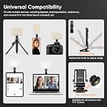 2500mAh Clip-On Selfie Light, 5W Portable Dimmable Ring Light for Video (500LM, CRI≥95) - Perfect for TikTok, Vlogging, Photography, and Video Conferences