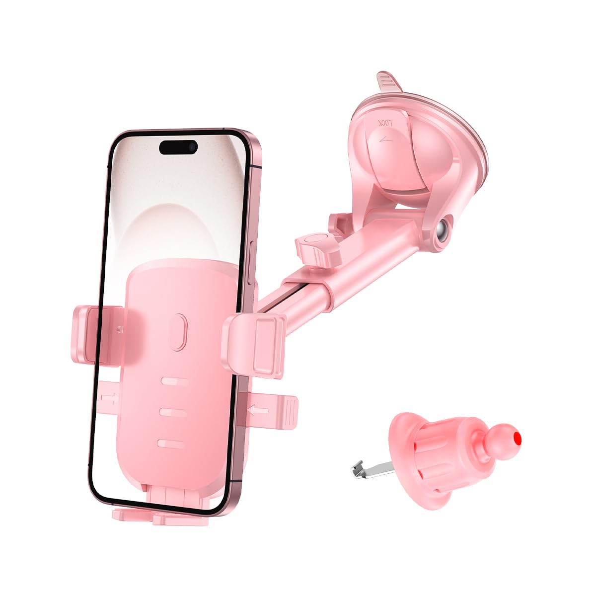 Soporte para teléfono de coche, manos libres, ventosa fuerte, soporte para teléfono celular con gancho de ventilación de aire, soporte interior para teléfono inteligente, ajuste universal
