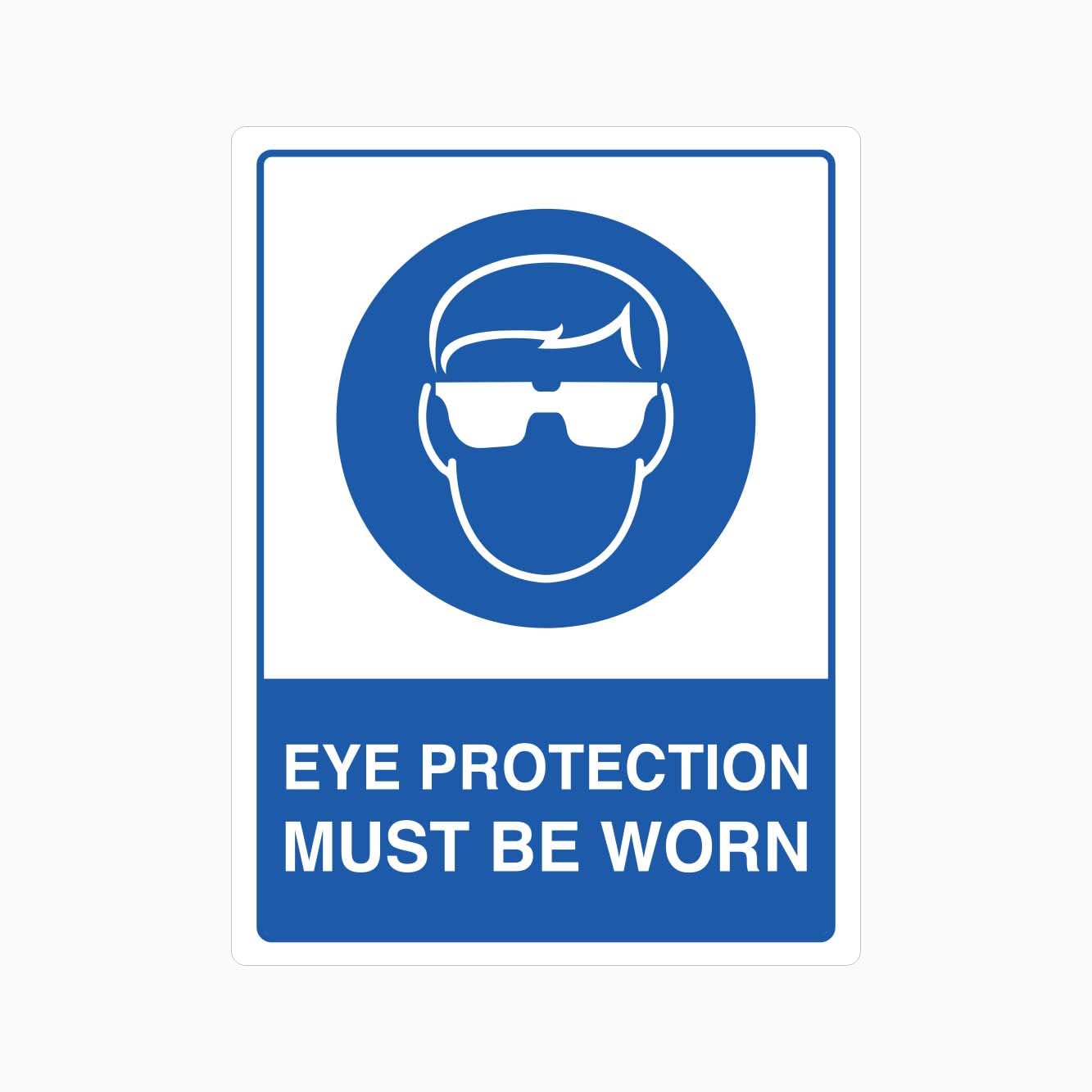 EYE PROTECTION MUST BE WORN Sign Workplace Metal Tin Sign 8 x 12 inch for Industrial & Commercial Series
