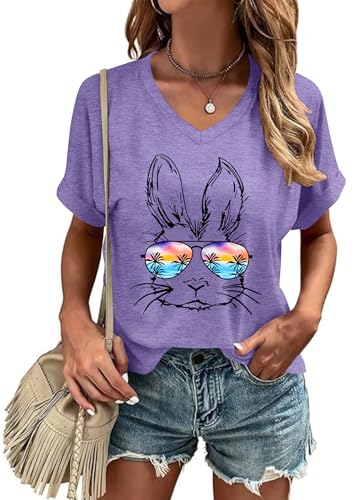 Image of Ithalt Easter Shirts for Women He is Risen Tshirt Easter Christian T-Shirt Jesus Lover Short Sleeve Tops