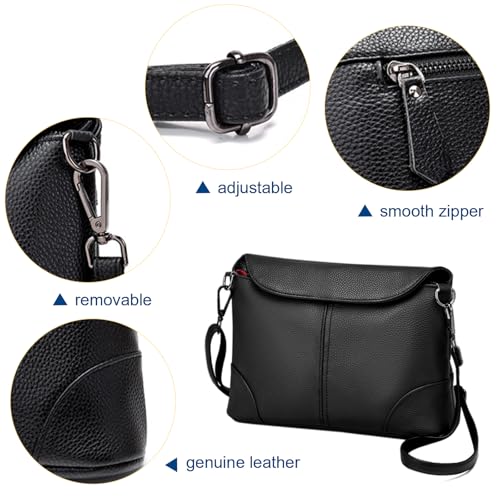 Genuine Leather Crossbody Bags for Women Medium Shoulder Purses Clutch Purses 6