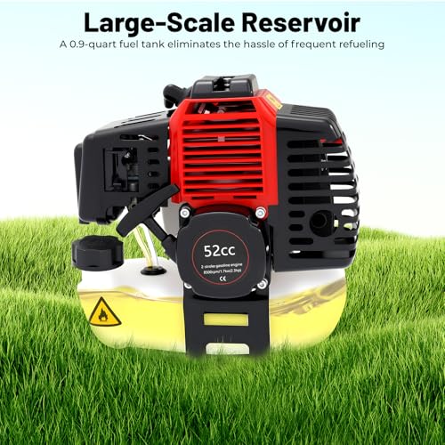 Benzin Motorsense 52cc 1.7kW Multifunktions-Freischneider mit 7 Aufsätzen-5