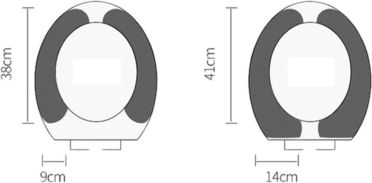 Commode seat Cushion,2 Pairs Universal Toilet Seat Cover Soft WC Paste Sticky Pad Washable Bathroom Warmer Lid Solid Color(Blue)