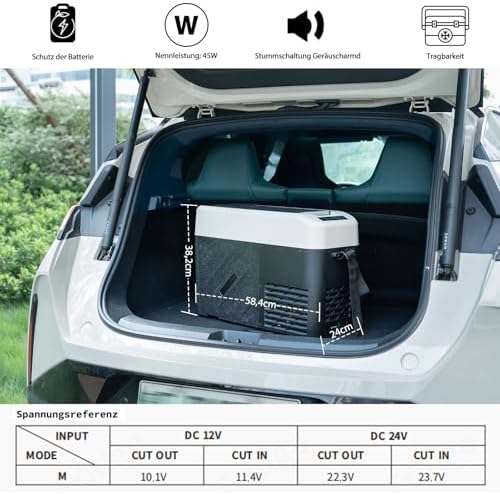Bild 3 - Alpicool KCF15 15L Kompressor Kühlbox Tragbar für Auto, LKW, Kompakter Camping Kühlschrank 12/24V DC Kühlbox für Reisen, Lebensmittel & Getränke, Leichtes Design
