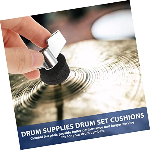 Vaguelly 2 Conjuntos Almofada De Feltro De Tambor Almofada De Prato Acessórios De Substituição De Pr