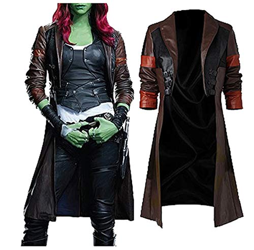 Gamora Costume for Women - Guardians Halloween Costume - Galaxy Superhero Womens Trench Coat
