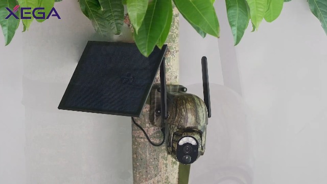 Xega 4G LTE Fotocamera da Caccia Solare, 2K PTZ Fototrappola con SIM