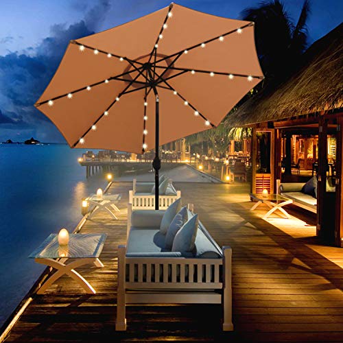 Blissun 9 Ft Solar Umbrella 32 Led Ligh Buy Online In El Salvador At Desertcart