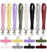 Krijuess Boho Macrame Phone Wrist Strap, 4/5 / 8 PCS Cell Phone Lanyard with 4/5 / 8 PCS Phone Te...