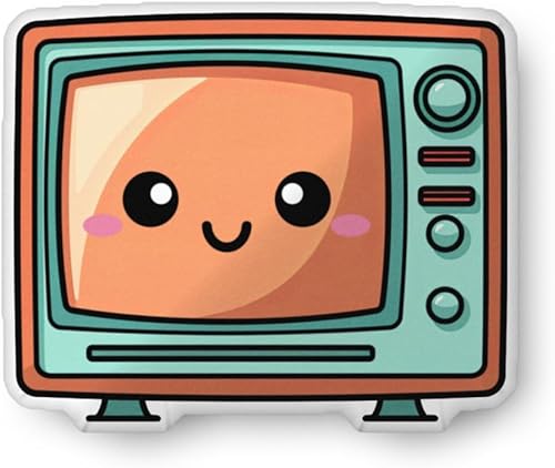 Kawaii - Almohada retro para TV, bonito cojín de felpa con forma personalizada, decoración estética, almohada suave para sofá, cama