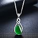 Produktbild zwyjd Grüne Damen Charmanhänger Jade Anhänger Türkis Achat Kurz Schlüsselbein Halskette Anhänger Elegante Vintage Exquisite Schmuck Accessoires Frauen Damen Geschenke