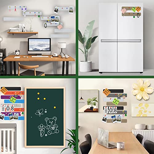 Bulletin Board, Jeethemy Felt Pin Board Bar Strips, Self Adhesive Cork Boards For Walls With 35 Push Pins For Bedrooms Offices Home Decoration,5 Pack,Light Grey #TOP5