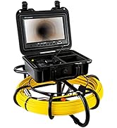 Sewer Camera 200ft 9-inch Monitor Pipe Inspection Camera with LED Light, Industrial Borescope for...