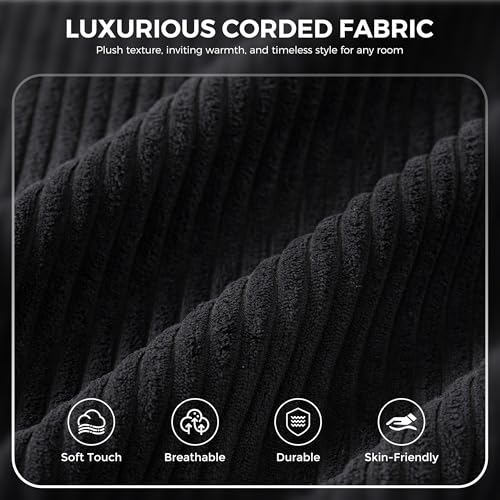 Image of MAXYOYO L Shape Sectional Sofa Couch and Round Chaise Lounge, Modern Cloud Couch with Ottoman, Comfy Sofa with Layered Cushion, Tufted Upholstered Sleeper Chair for Living Room, No Assembly Required