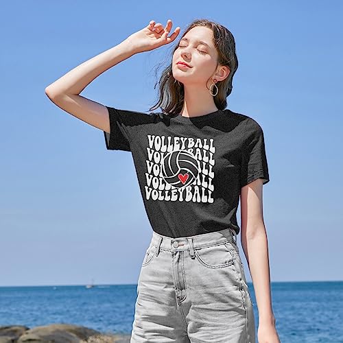 Volleyball Shirts Women Volleyball Mom T Shirts Game Day Team Tee Tops Graphic Casual Short Sleeve Shirts4