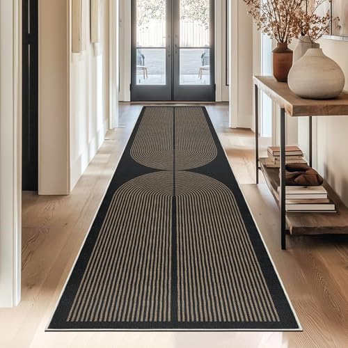 Alfombra de yute lavable 80x300cm resistente para sala de estar y dormitorio 2