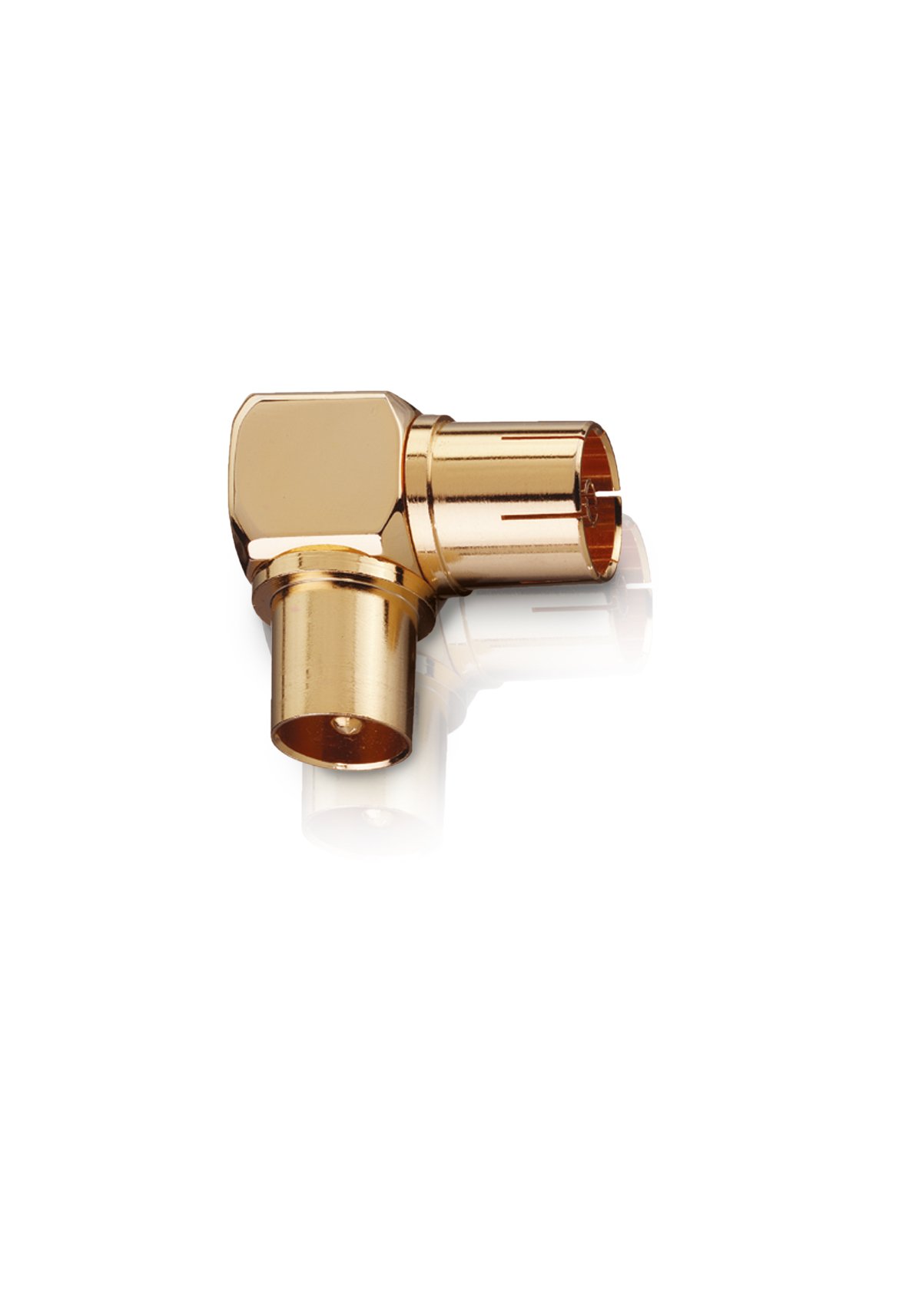 Oehlbach Antenna Ad 90 (Adattatore Angolare Per Antenna Con Spina In Metallo, Adatto Per DVB-C/2 DVB-T/2 Hd), Placcato Oro, 2 Pezzi - 4