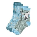 Living Crafts Socken, 2er-Pack 31-34, petrol/light blue