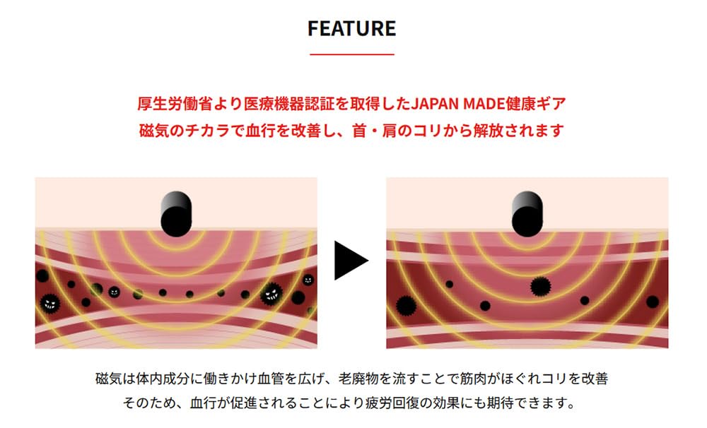Amazon | オンフォー(ON4) 管理医療機器認証 磁気ネックレス スポーツ