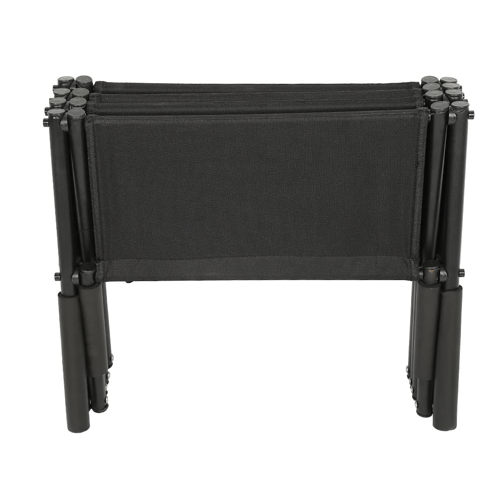Escalera para Perro Plegable, Rampa Ajustable para Coche, SUV, Camiones - Altura 56-76 cm, 5 Pasos (Negro)