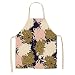 Delantal 1 Piezas De Delantales De Lino De Algodón De La Serie Gold Gold Simple Cocina Casera Hornear Cafetería Delantal De Limpieza Accesorio De Cocina 53 * 65 Cm N
