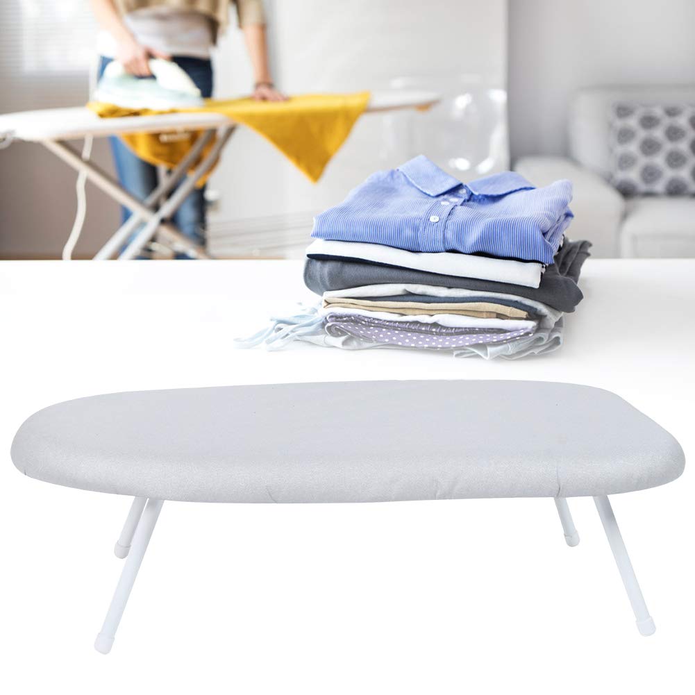 Asse da Stiro Pieghevole Mini Asse da Stiro Portatile Dal Design in Tubo D'acciaio per Uso Domestico 60 X 35 Cm Tessuto di Cotone Resistente