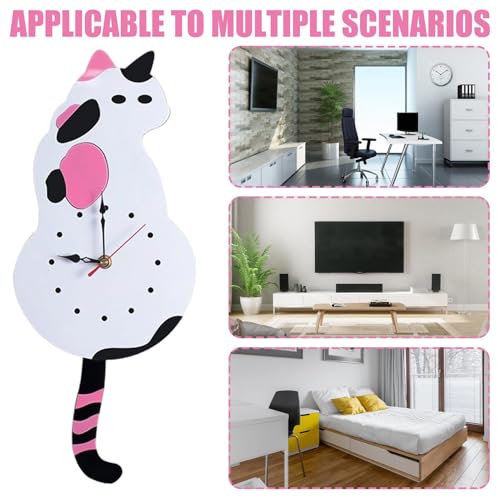 Horloge chat mignon : accessoire pour la maison et cadeau idéal - 5