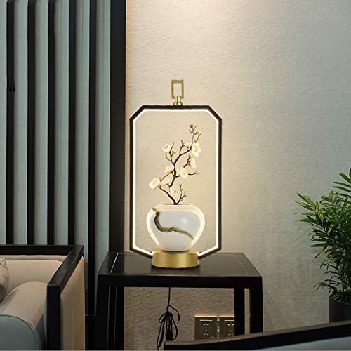 Lampe de bureau en céramique au design zen chinois moderne pour une chambre élégante
