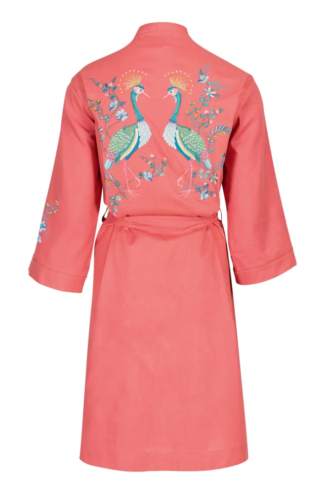 PiP Studio Naomi Kimono Flirting Birds Embroidery pink L