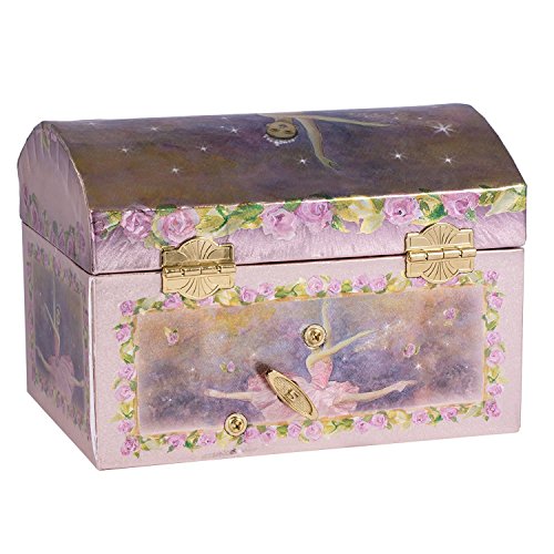 Broadway Gifts Purple Ballerina Swan Lake Music Jewelry Box