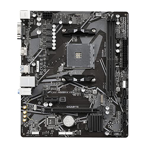 GIGABYTE ATX A520M K V2 Motherboard with GBe LAN with Bandwidth Management, DDR4, Pcie 3.0 X4 M.2, Smart Fan 5, Anti-Sulfur Resistors Design - Image 2